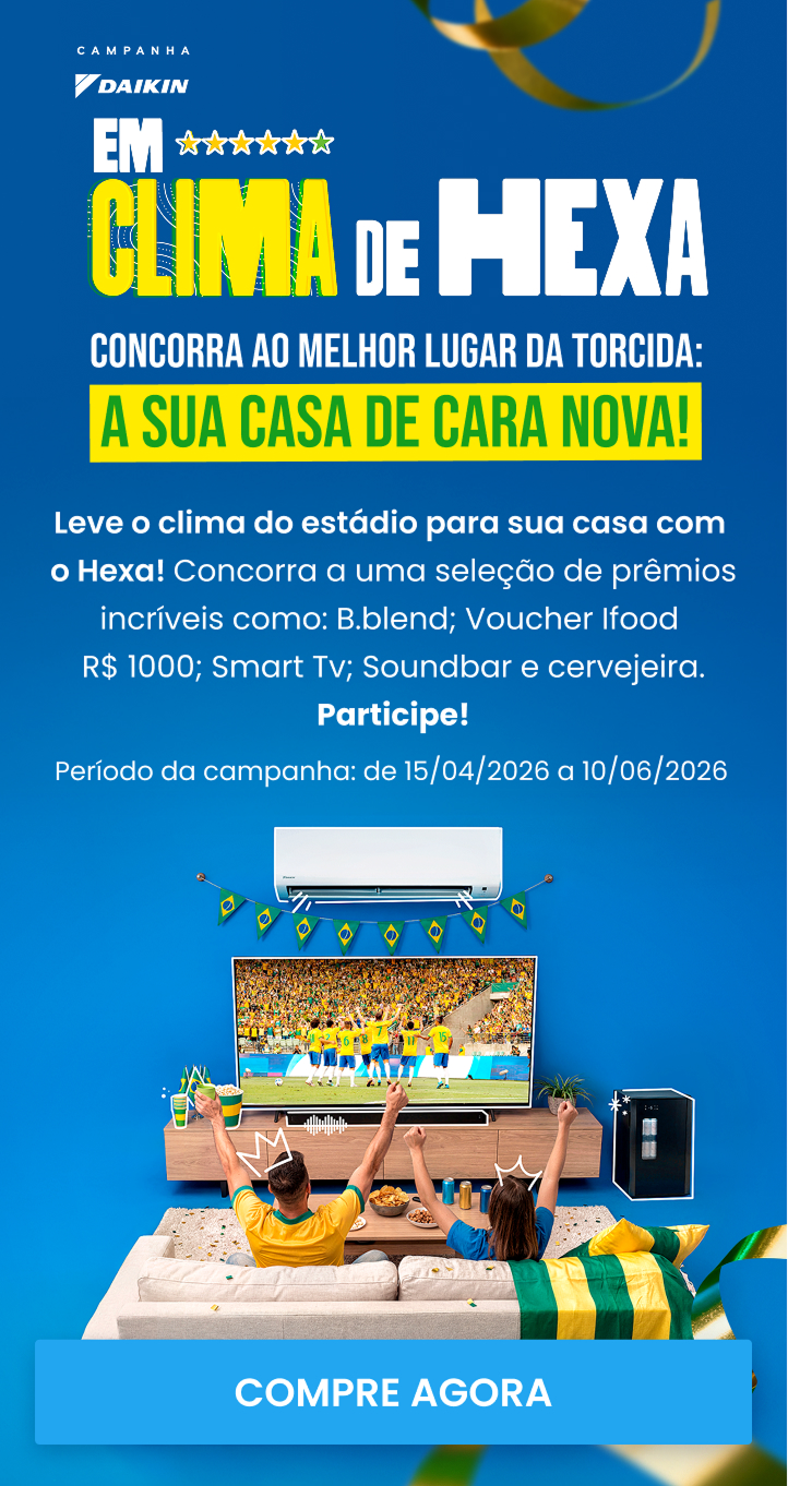 Banner principal da promoção da Copa do Mundo Daikin Banner principal da promoção da Copa do Mundo Daikin