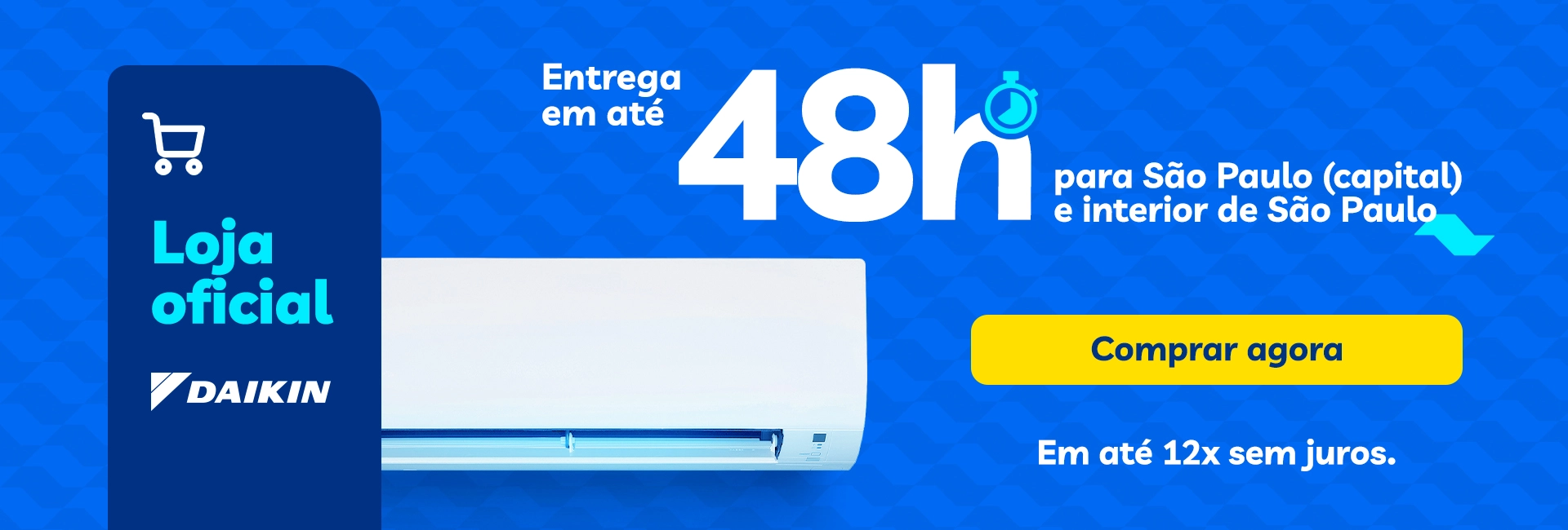 Receba seu Ar Condicionado Daikin Split Inverter em até 48h! Receba seu Ar Condicionado Daikin Split Inverter em até 48h!