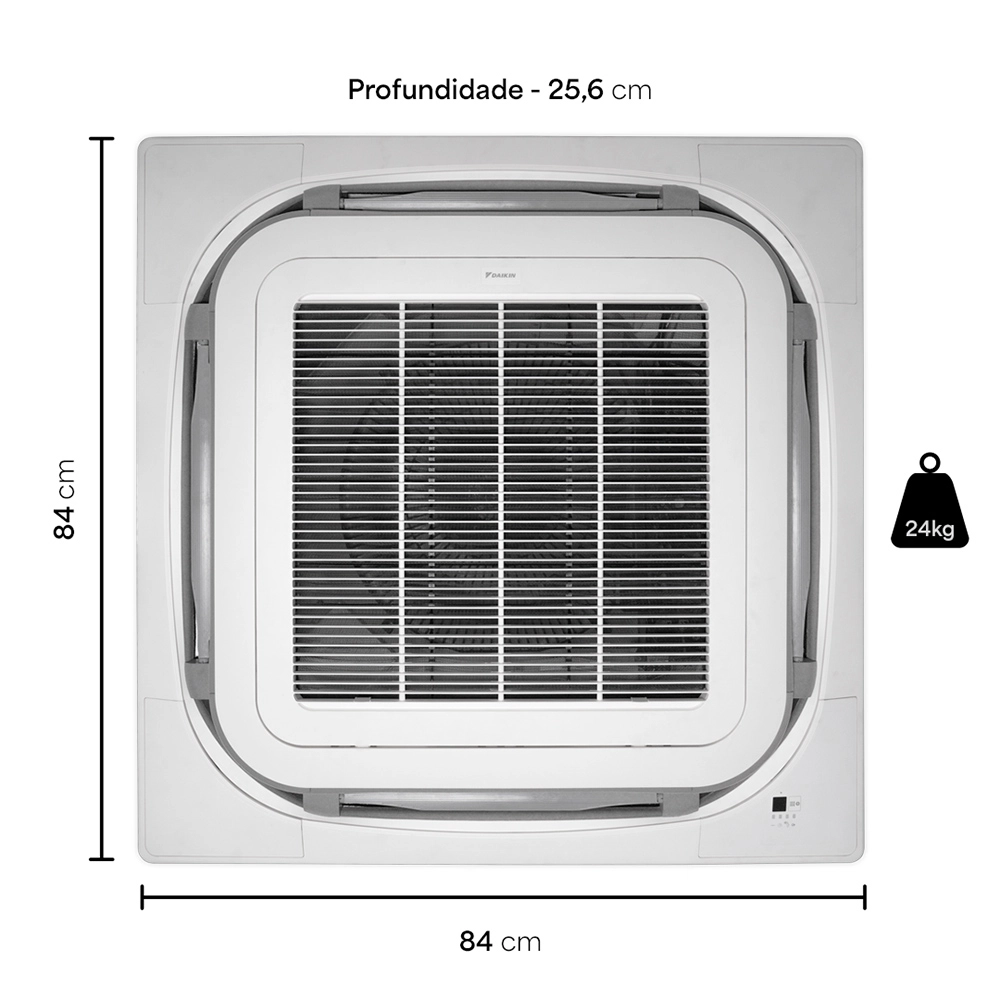 ar-condicionado-cassete-48000-btus-inverter-4-vias-daikin-sky-air-medidas-evaporadora ar-condicionado-cassete-48000-btus-inverter-4-vias-daikin-sky-air-medidas-evaporadora