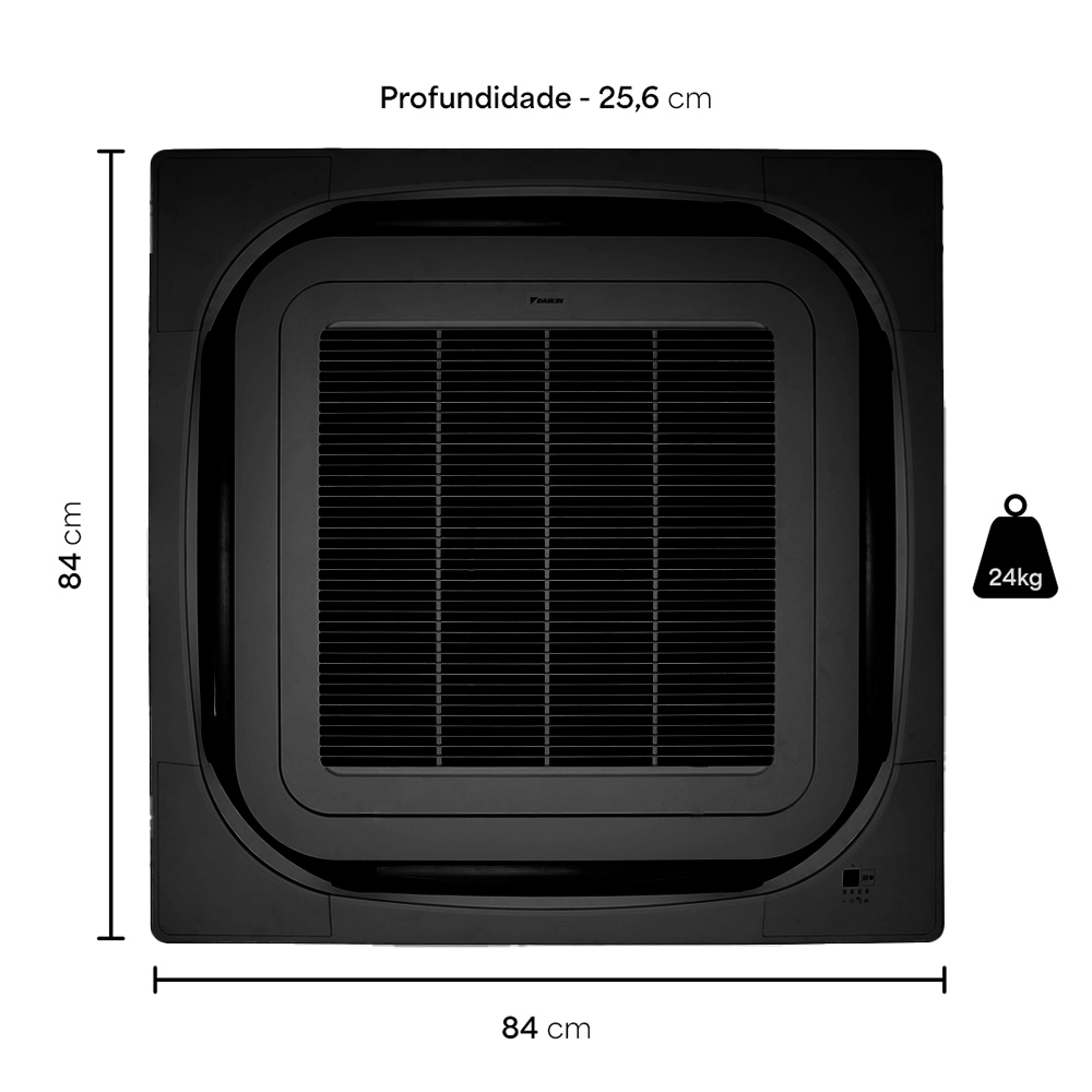 Painel para Cassete Inverter 4 Vias Daikin Sky Air Preto