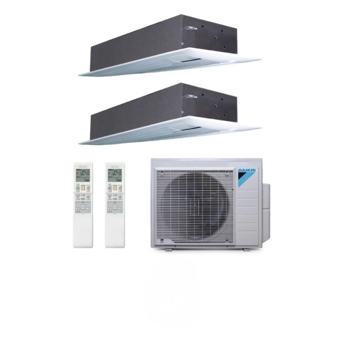 Ar Condicionado Multi Split 2 Ambientes 18000 Btus Inverter Advance Daikin com 2 Cassetes Uma Via 9000 e 12000 Quente Frio 220V