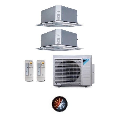 Ar Condicionado Multi Split 2 Ambientes 24000 Btus Inverter Advance Daikin com 2 Cassetes Quatro Vias 18000 Quente Frio 220V Ar Condicionado Multi Split 2 Ambientes 24000 Btus Inverter Advance Daikin com 2 Cassetes Quatro Vias 18000 Quente Frio 220V