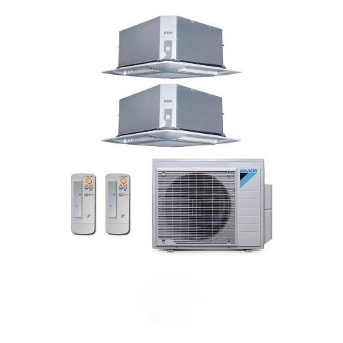 Ar Condicionado Multi Split 2 Ambientes 34000 Btus Inverter Advance Daikin com 2 Cassetes Quatro Vias 18000 Quente Frio 220V
