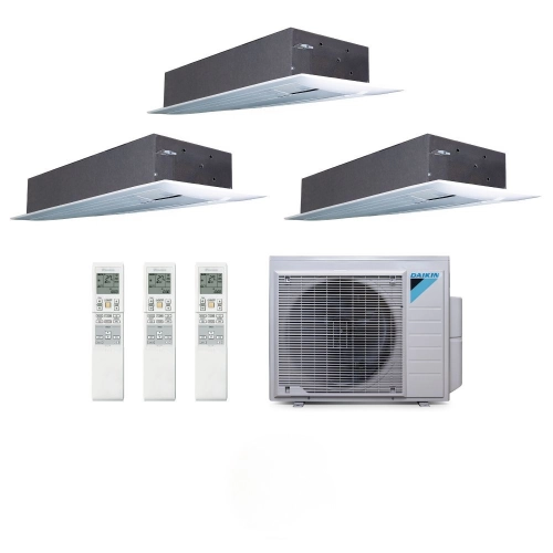 Ar Condicionado Multi Split 3 Ambientes 28000 Btus Inverter Advance Daikin com 1 Cassete Uma Via 9000 e 2 Cassetes Uma Via 18000Quente Frio 220V