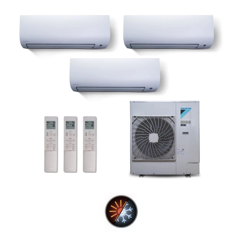 Ar Condicionado Multi Split 3 Ambientes 38000 Btus Inverter Advance Daikin com 1 Hi Wall 9000 e 2 de 24000 Quente Frio 220V Ar Condicionado Multi Split 3 Ambientes 38000 Btus Inverter Advance Daikin com 1 Hi Wall 9000 e 2 de 24000 Quente Frio 220V