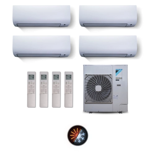 Ar Condicionado Multi Split 4 Ambientes 38000 Btus Inverter Advance Daikin com 3 Hi Wall 9000 e 1 de 18000 Quente Frio 220V