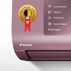 Ar Condicionado 12000 Btus Inverter Daikin Ecoswing Smart Gold Icolor Rosa Quente Frio 220V