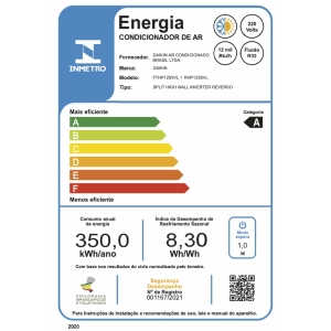 Ar Condicionado 12000 Btus Inverter Daikin Ecoswing Smart Gold Quente e Frio 220V