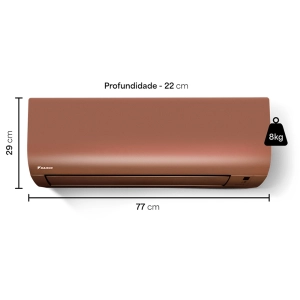 Ar Condicionado 18000 Btus Split Hi Wall Daikin Full Inverter Icolor Marrom Quente e Frio 220V