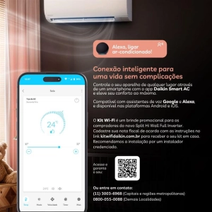 Ar Condicionado 18000 Btus Split Hi Wall Daikin Full Inverter Quente e Frio 220V
