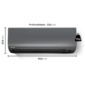 Ar Condicionado 24000 Btus Split Hi Wall Daikin Full Inverter Icolor Grafite Quente e Frio 220V