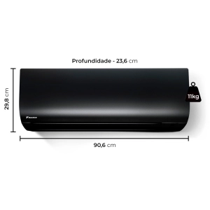 Ar Condicionado 24000 Btus Split Hi Wall Daikin Full Inverter Icolor Preto Quente e Frio 220V