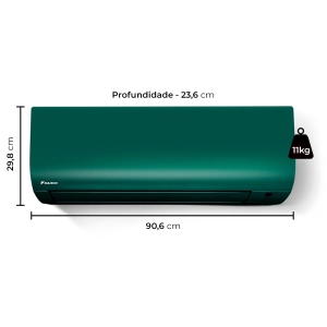 Ar Condicionado 24000 Btus Split Hi Wall Daikin Full Inverter Icolor Verde Quente e Frio 220V