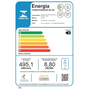 Ar Condicionado Cassete 18000 Btus Inverter 1 Via Daikin Sky Air Quente e Frio 220V
