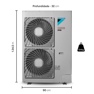 Ar Condicionado Cassete 42000 Btus Inverter 4 Vias Daikin Sky Air Quente e Frio 220V