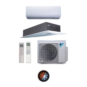 Ar Condicionado Multi Split 2 Ambientes 18000 Btus Inverter Advance Daikin com 1 Hi Wall de 9000 e 1 Cassete Uma Via 12000 Quente Frio 220V Ar Condicionado Multi Split 2 Ambientes 18000 Btus Inverter Advance Daikin com 1 Hi Wall de 9000 e 1 Cassete Uma Via 12000 Quente Frio 220V