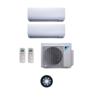 Ar Condicionado Multi Split 2 Ambientes 18000 Btus Inverter Lite Daikin com 2 Hi Wall 9000 e 12000 Frio 220V