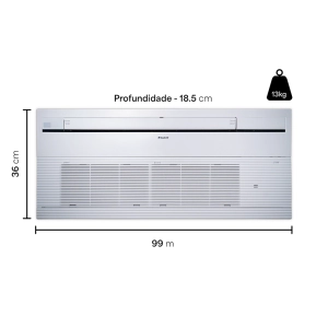 Ar Condicionado Multi Split 3 Ambientes 18000 Btus Inverter Advance Daikin com 3 Cassetes Uma Via 9000 Quente Frio 220V 