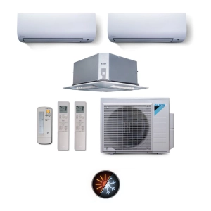 Ar Condicionado Multi Split 3 Ambientes 28000 Btus Inverter Advance Daikin com 2 Hi Wall 9000 e 1 Cassete Quatro Vias 20000 Quente Frio 220V Ar Condicionado Multi Split 3 Ambientes 28000 Btus Inverter Advance Daikin com 2 Hi Wall 9000 e 1 Cassete Quatro Vias 20000 Quente Frio 220V