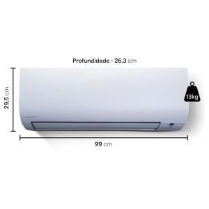 Ar Condicionado Multi Split 5 Ambientes 38000 Btus Inverter Advance Daikin com 3 Hi Wall 9000 e 2 de 18000 Quente Frio 220V